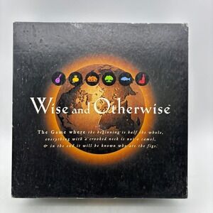 Wise and Otherwise Board Game COMPLETE 1997 Trivia Party Word Family